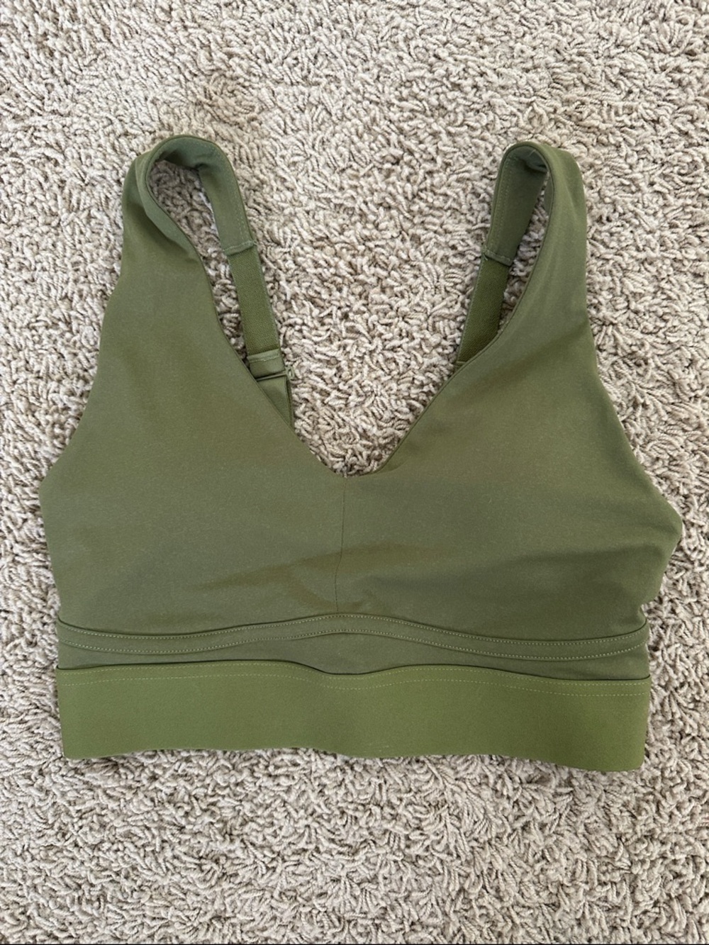 Fabletics Olive Green V-Neck Support Bra
